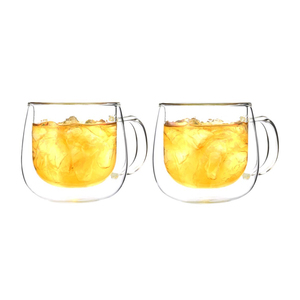 Fresno Double Wall Glass Cups - Set of 2