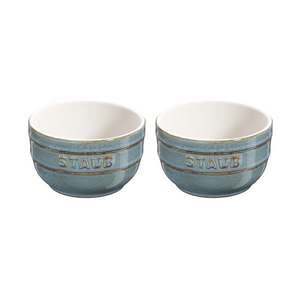 Ceramic Rustic Turquoise Ramekins â 2-Piece Set