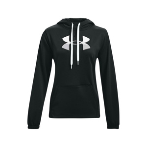 Fleece Big Logo Gradient Flock Hoodie - Women - Black - S