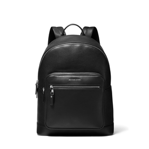 Hudson Backpack In Grained Leather - Black