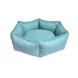 Resploot Teal Snakeskin Hexagonal Bed
