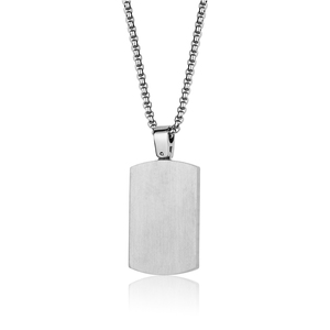 Stainless Steel 22 in Dog Tag Necklace