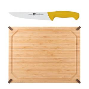Twin Master Butcherâs Knife with Bamboo Cutting Board