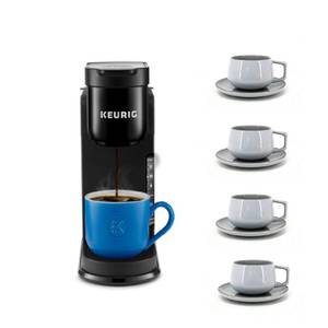 K-Express Single Serve Coffee Maker and 4 Cup & Saucer Sets