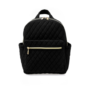 Small Quilted Backpack - Black