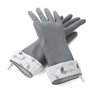 Splash Patrol Natural Latex Cleaning Gloves - Grey