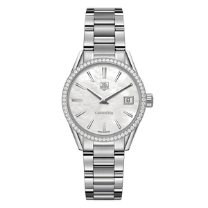 Women's Carrera 32 mm Diamond Bezel Watch - Mother-of-Pearl