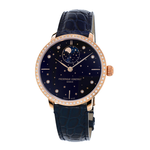 Women's Slimline Moonphase Stars Watch - Blue